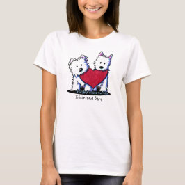 KiniArt Westie Heartfelt Duo-Shirt T-shirt