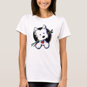 KiniArt Westie Hond Artiest T-shirt