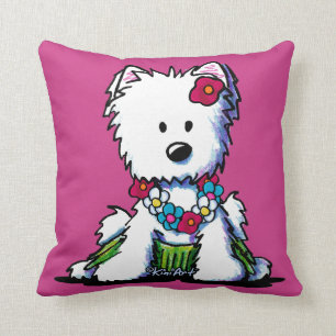 KiniArt Westie Hula Girl Kussen