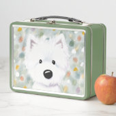KiniArt Westie Impression Metal Lunch Box (In situ)