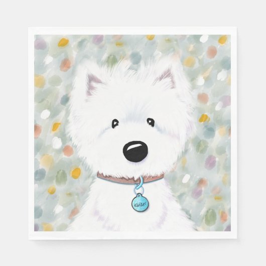 KiniArt Westie Impression Servet (Voorkant)