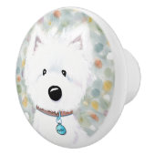 KiniArt Westie Impressions Ceramic Knob. Keramische Knop (Rechts)