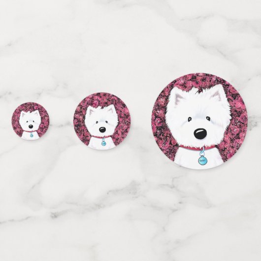 KiniArt Westie Impressions Floral Confetti (Voorkanten)