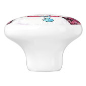 KiniArt Westie Impressions Floral Keramische Knop (Zijkant)