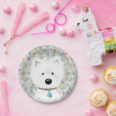 KiniArt Westie Impressions Paper-Borden Papieren Bordje (Feest)