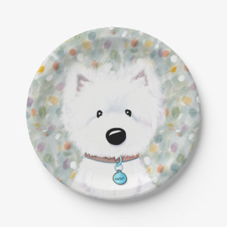 KiniArt Westie Impressions Paper-Borden Papieren Bordje