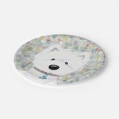 KiniArt Westie Impressions Paper-Borden Papieren Bordje (Gekanteld)