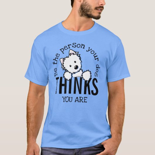 KiniArt Westie is de PERSOON VAN UW DOG T-shirt (Voorkant)
