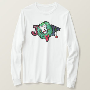 KiniArt Westie Jongen Kerstvreugde T-shirt