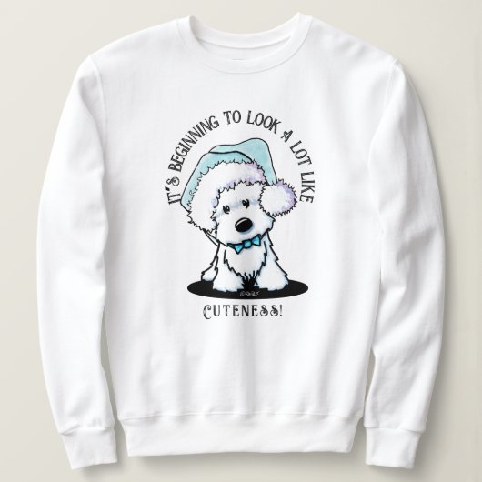 KiniArt Westie Kerst T-shirt (Design voorkant)