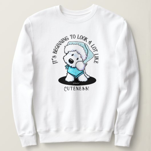 KiniArt Westie Kerst T-shirt (Design voorkant)