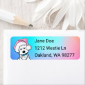 KiniArt Westie kerstadreslabel Etiket (Insitu)