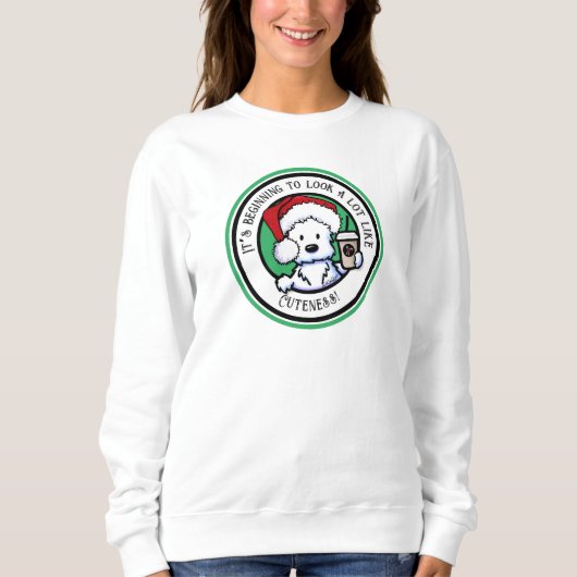 KiniArt Westie-kerstcadeau Sweatshirt (Voorkant)