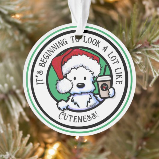 KiniArt Westie-kerstcadeau Sweatshirt Ornament (Boom)