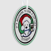 KiniArt Westie-kerstcadeau Sweatshirt Ornament (voorkant)