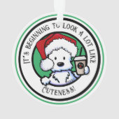 KiniArt Westie-kerstcadeau Sweatshirt Ornament (achterkant)