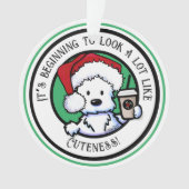 KiniArt Westie-kerstcadeau Sweatshirt Ornament (voorkant)
