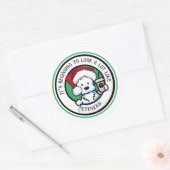 KiniArt Westie-kerstcadeau Sweatshirt Ronde Sticker (Envelop)