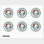 KiniArt Westie-kerstcadeau Sweatshirt Ronde Sticker (Vel)