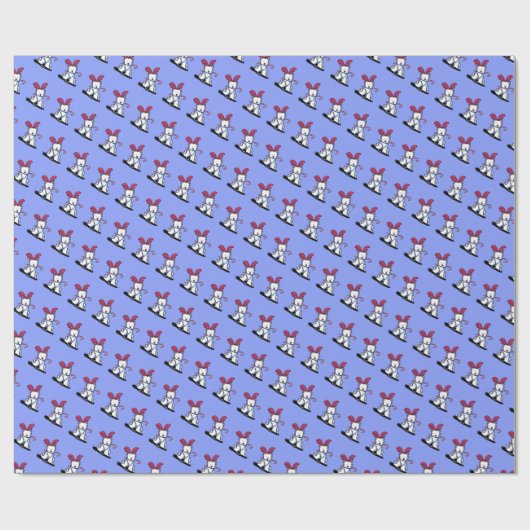 KiniArt Westie-kerstinpakpapier Cadeaupapier (Vlak)