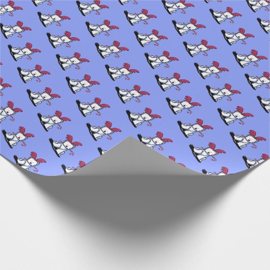 KiniArt Westie-kerstinpakpapier Cadeaupapier (Hoek)