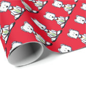 KiniArt Westie-kerstinpakpapier Cadeaupapier (Rol Hoek)