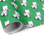 KiniArt Westie-kerstinpakpapier Cadeaupapier (Rol Hoek)
