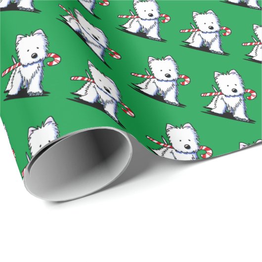 KiniArt Westie-kerstinpakpapier Cadeaupapier (Rol Hoek)