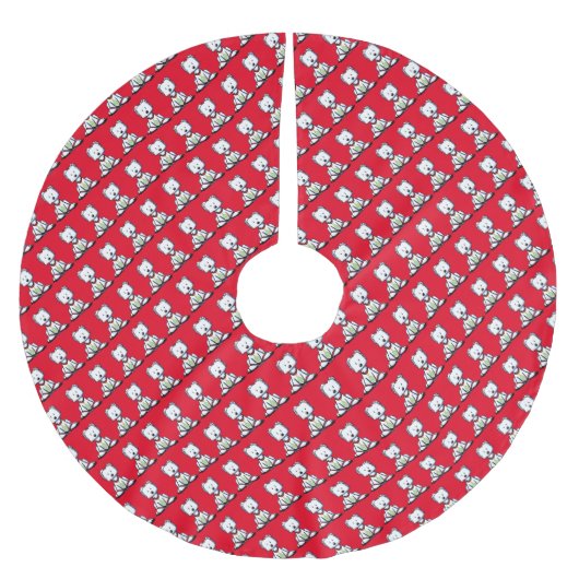 KiniArt Westie Kerstmis Kerstboom Rok (Voorkant)