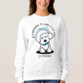 KiniArt Westie-kerstshirt Trui (Voorkant)