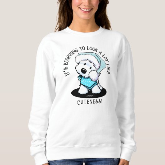 KiniArt Westie-kerstshirt Trui (Voorkant)