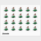 KiniArt Westie Kusjes En Buigingen Vierkante Sticker (Vel)