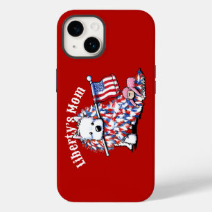 KiniArt Westie Liberty Portrait Case-Mate iPhone 14 Hoesje