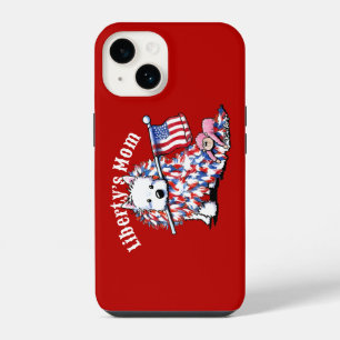 KiniArt Westie Liberty Portrait iPhone 14 Hoesje