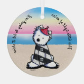 KiniArt Westie Lighthouse Glas Ornament (Achterkant)
