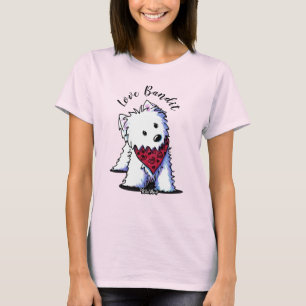 KiniArt Westie Love Bandit Licht T-Shirt