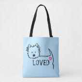 KiniArt Westie LOVED Tote Bag (Voorkant)