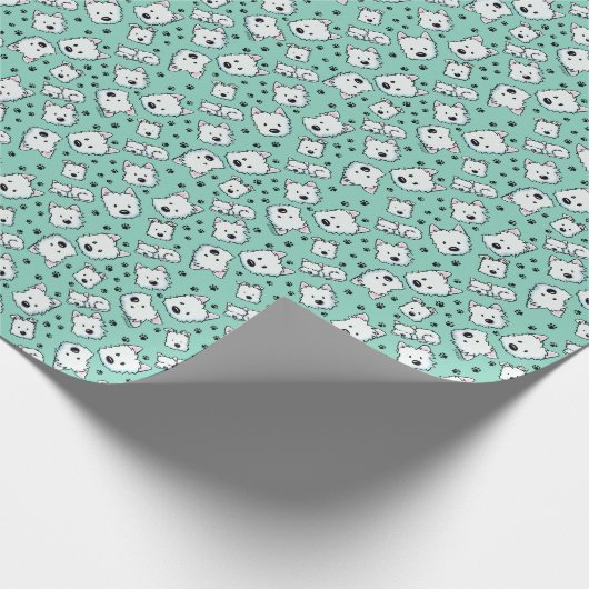 KiniArt Westie Lover Cadeaupapier (Hoek)