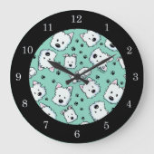 KiniArt Westie Lover Grote Klok (Voorkant)