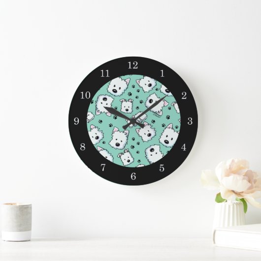 KiniArt Westie Lover Grote Klok (Huis)