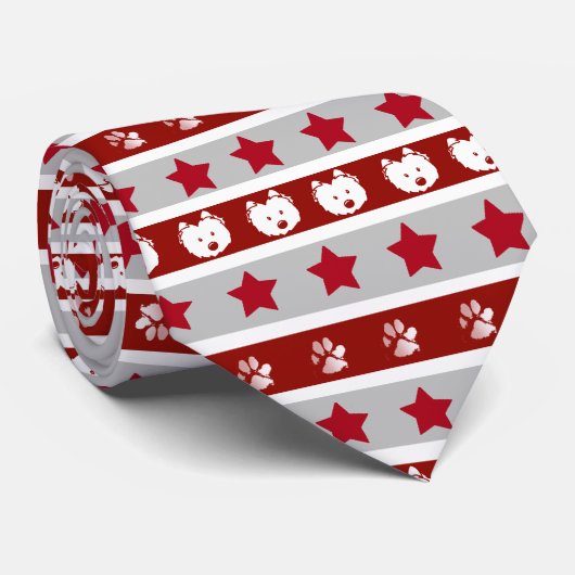 KiniArt Westie Lover Stropdas (Opgerold)