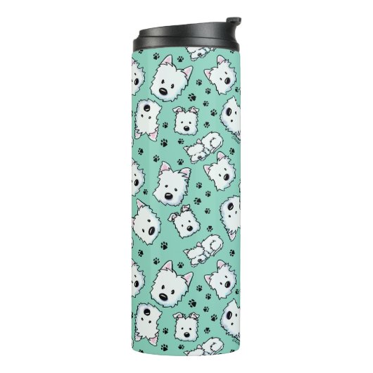 KiniArt Westie Lover Thermosbeker (Gedraaid links)