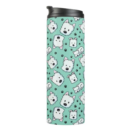 KiniArt Westie Lover Thermosbeker (Geroteerd rechts)