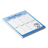 KiniArt Westie Lovers Weekly Schedule Notepad Notitieblok (Schuin)