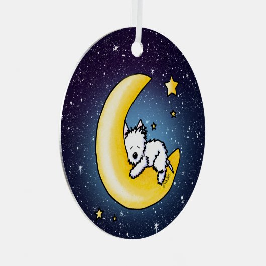 KiniArt Westie Lunar Love Ornament (Voorkant Rechts)