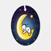 KiniArt Westie Lunar Love Ornament (Voorkant links)