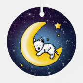 KiniArt Westie Lunar Love Ornament (Achterkant)