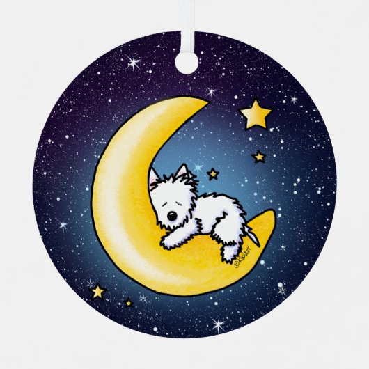 KiniArt Westie Lunar Love Ornament (Voorkant)