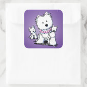 KiniArt Westie Mam & Pups Stickers (Tas)