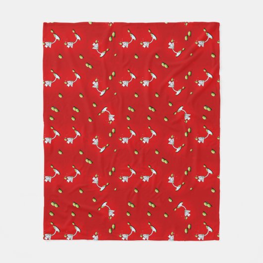 KiniArt Westie Martini Fleece Deken (Voorkant)